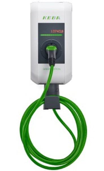 KEBA Ladestation Wallbox c-series EN Type2 6m Cable 22kW-RFID-ME