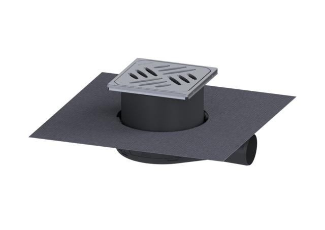 KESSEL Bodenablauf Der Ultraflache 54 DN 50, WaD, Designrost Kessel - Art Nr. 44750.62M