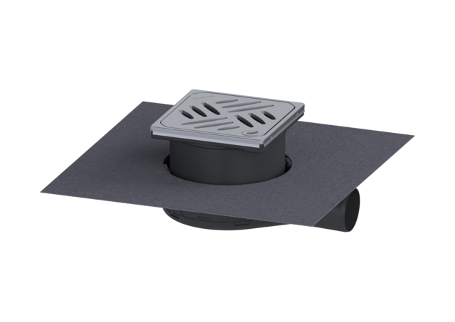 KESSEL Bodenablauf Der Ultraflache 54 DN 50, WaD, Designrost, L&L, Megastop - Art Nr. 44750.66M