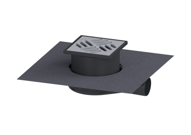 KESSEL Bodenablauf Der Ultraflache 54 DN 50, WaD, Schlitzrost - Art Nr. 44750.20M