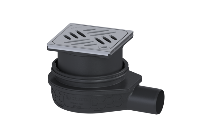KESSEL Bodenablauf Der Ultraflache 79 DN 50, Designrost Kessel, L&L, Megastop - Art Nr. 44700.66