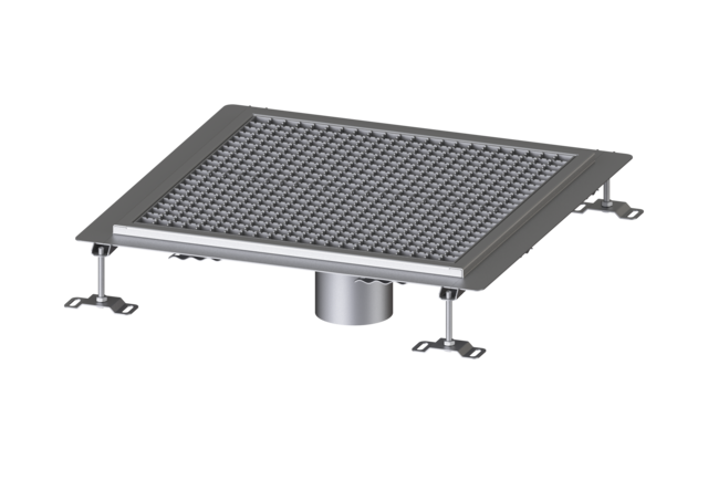 KESSEL Bodenwanne Ferrofix Klebeflansch H: 15 mm, 600 x 600 mm - Art Nr. 6060600