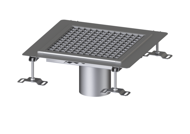 KESSEL Bodenwanne Ferrofix Klebeflansch H: 6 mm, 350 x 350 mm - Art Nr. 6235035