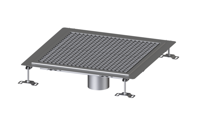 KESSEL Bodenwanne Ferrofix Klebeflansch H: 6 mm, 600 x 600 mm - Art Nr. 6260600