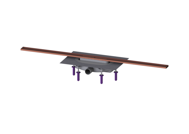 KESSEL Duschrinne Linearis Infinity 60 L: 1000 mm, DN40, Copper, geb., Megastop - Art Br. 45303.10