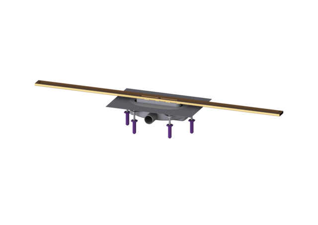 KESSEL Duschrinne Linearis Infinity 60 L: 1100 mm, DN 40, Bronze geb., Megastop - Art Nr. 45304.11