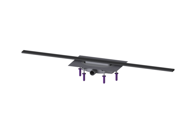 KESSEL Duschrinne Linearis Infinity 60 L: 1200 mm, DN 40, Black, geb., Megastop - Art Nr. 45302.12