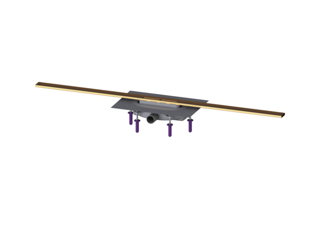 KESSEL Duschrinne Linearis Infinity 60 L: 1200 mm, DN 40, Bronze geb., Megastop