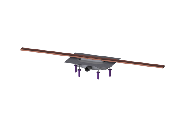 KESSEL Duschrinne Linearis Infinity 60 L: 1200 mm, DN 40, Copper geb., Megastop - Art Nr. 45303.12