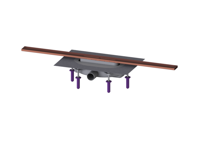 KESSEL Duschrinne Linearis Infinity 60 L: 800 mm, DN 40, Copper, geb., Megastop - Art Nr. 45303.08