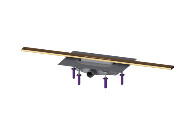KESSEL Duschrinne Linearis Infinity 60 L: 900 mm, DN 40, Bronze, geb., Megastop