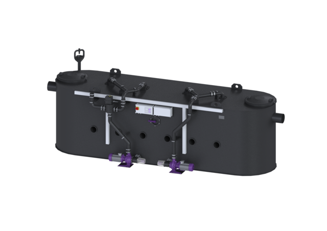 KESSEL Fettabscheider EasyClean free DZ NS 25, Auto Mix & Pump, DZ - Art Nr. 93025-06-PVS