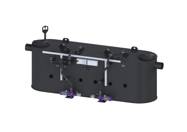 KESSEL Fettabscheider EasyClean free DZ NS 30, Auto Mix & Pump, DZ - Art Nr. 93030-06-PVS