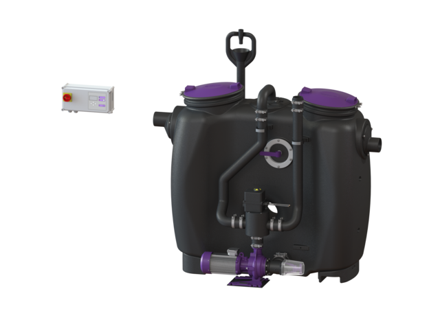 KESSEL Fettabscheider EasyClean free NS 2, Auto Mix & Pump, SonicControl - Art Nr.  93002.02/PVS