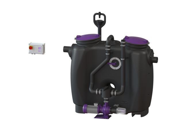 KESSEL Fettabscheider EasyClean free NS 3, Mix & Pump, SonicControl - Art Nr. 93003.02/MS