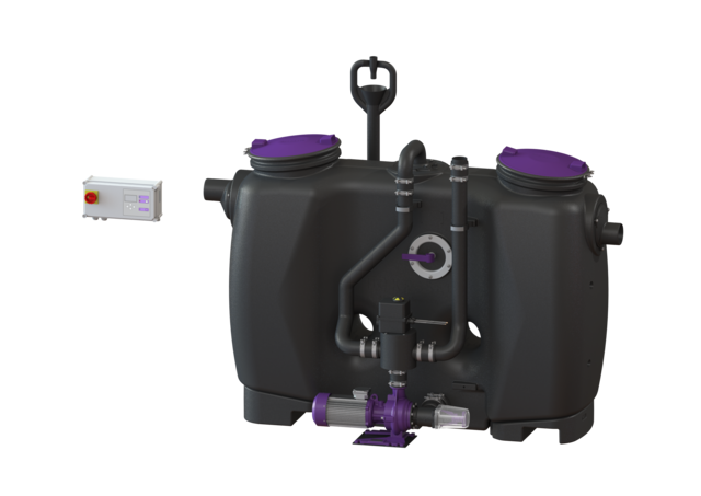 KESSEL Fettabscheider EasyClean free NS 4, Auto Mix & Pump, SonicControl - Art Nr. 93004.02/PVS