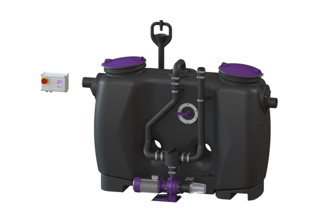 KESSEL Fettabscheider EasyClean free NS 4, Mix & Pump, SonicControl - Art Nr. 93004.02/MS