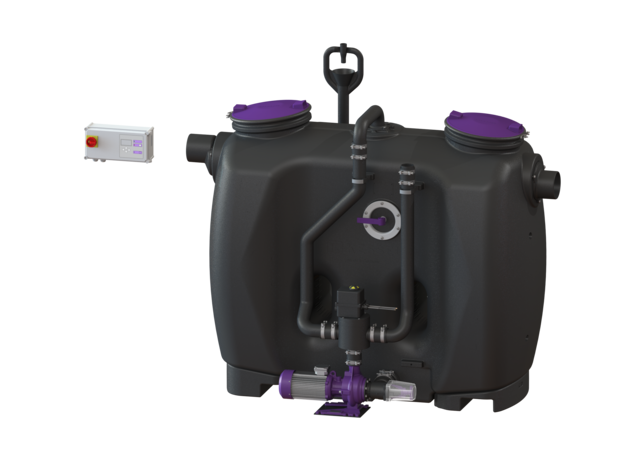 KESSEL Fettabscheider EasyClean free NS 7, Auto Mix & Pump - Art Nr. 93007.01/PVS