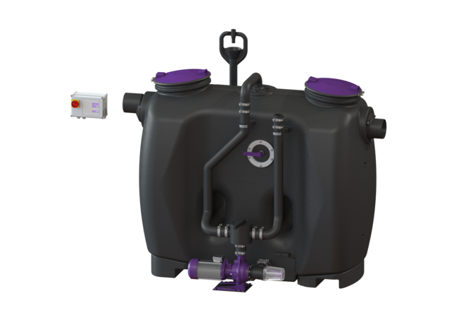 KESSEL Fettabscheider EasyClean free NS 7, Mix & Pump, SonicControl - Art Nr. 93007.02/MS