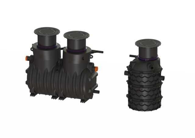 KESSEL Fettabscheider EasyClean ground NS 10, Auto Mix, 975-1165 mm, D - Alt Nr. 93010/120D-DSP-TS