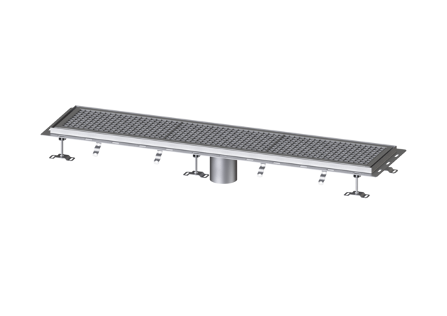 KESSEL Kastenrinne Ferrofix m. Fliesenanschlusswinkel, 300 x 1550 mm - Art Nr. 6330150