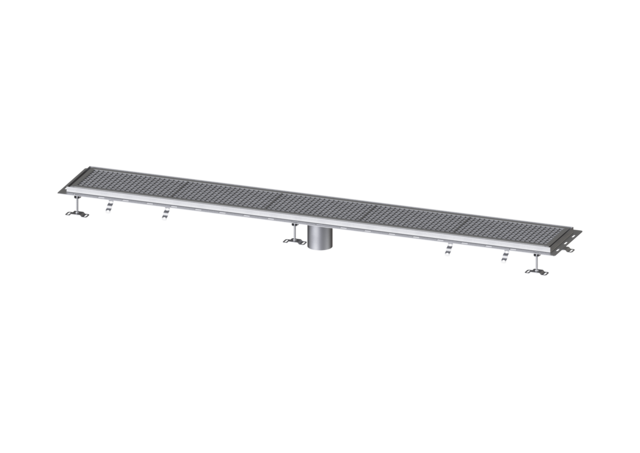 KESSEL Kastenrinne Ferrofix m. Fliesenanschlusswinkel, 300 x 2550 mm - Art Nr. 6330250