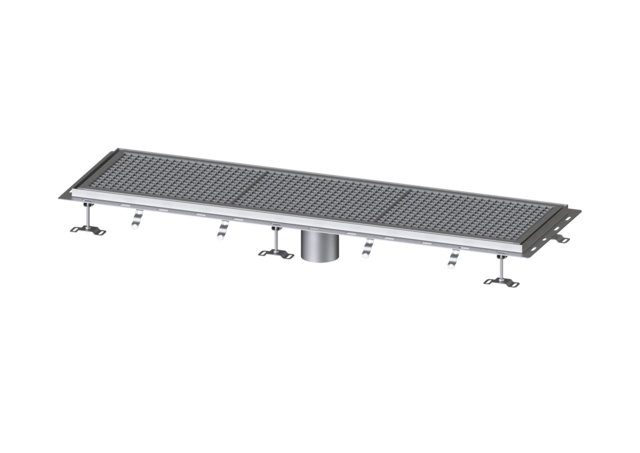 KESSEL Kastenrinne Ferrofix m. Fliesenanschlusswinkel, 400 x 1550 mm - Art Nr. 6340150