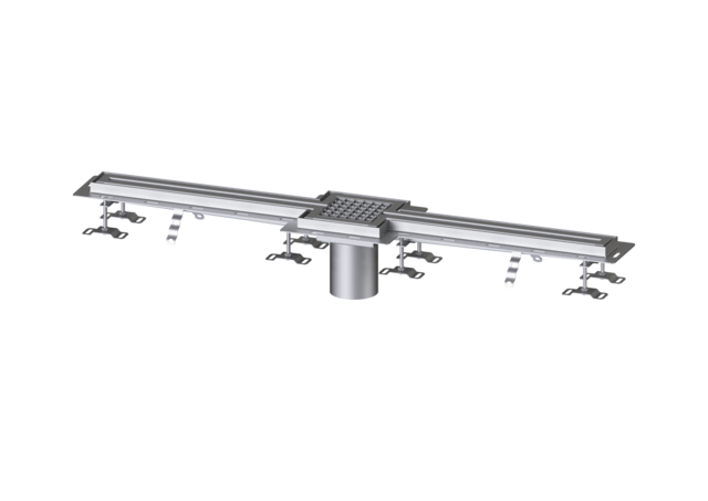 KESSEL Schlitzrinne Ferrofix Fliesenanschlusswinkel, 17x1400mm,mittig - Art Nr. 6302140
