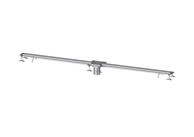 KESSEL Schlitzrinne Ferrofix Klebeflansch H: 15 mm, 17x3000mm, mittig - Art Nr. 6002300