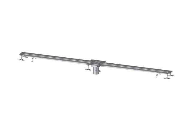 KESSEL Schlitzrinne Ferrofix Klebeflansch H: 6 mm, 17x3000 mm, mittig - Art Nr. 6202300