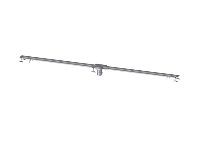 KESSEL Schlitzrinne Ferrofix Klebeflansch H: 6 mm, 17x4000 mm, mittig - Art Nr. 6202400