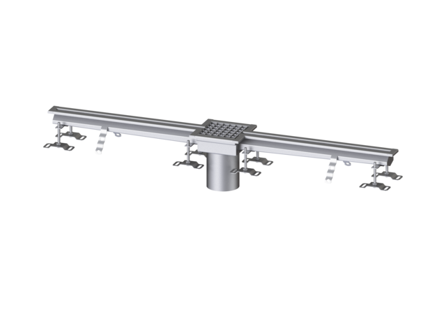 KESSEL Schlitzrinne Ferrofix ohne Klebeflansch, 17 x 1400 mm, mittig - Art Nr. 6102140
