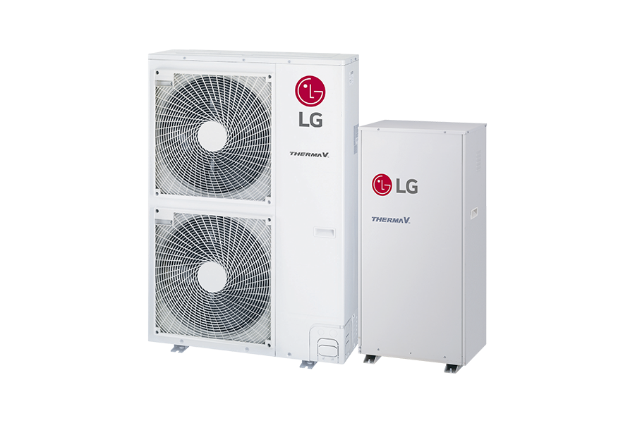 LG Therma V Split Hochtemperatur R410A/R134a 16kW 1-Phasen Wärmepumpe HU161HA1/HN1610H