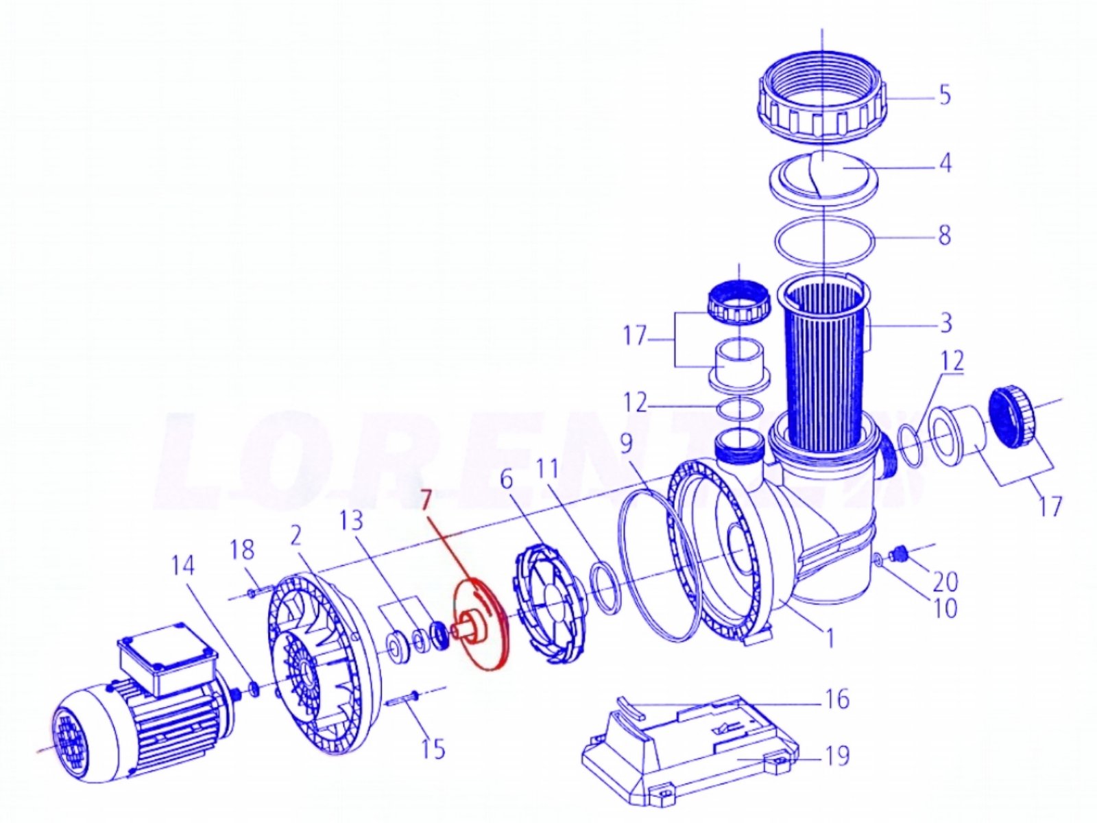 LORENTZ Ersatzteile CS 17-1 Impeller