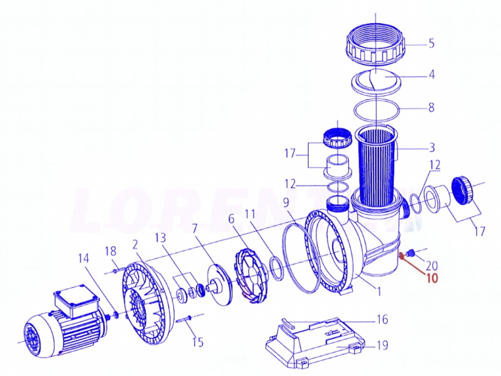 LORENTZ Ersatzteile CS 17-1 O-ring 12.1x 2.9