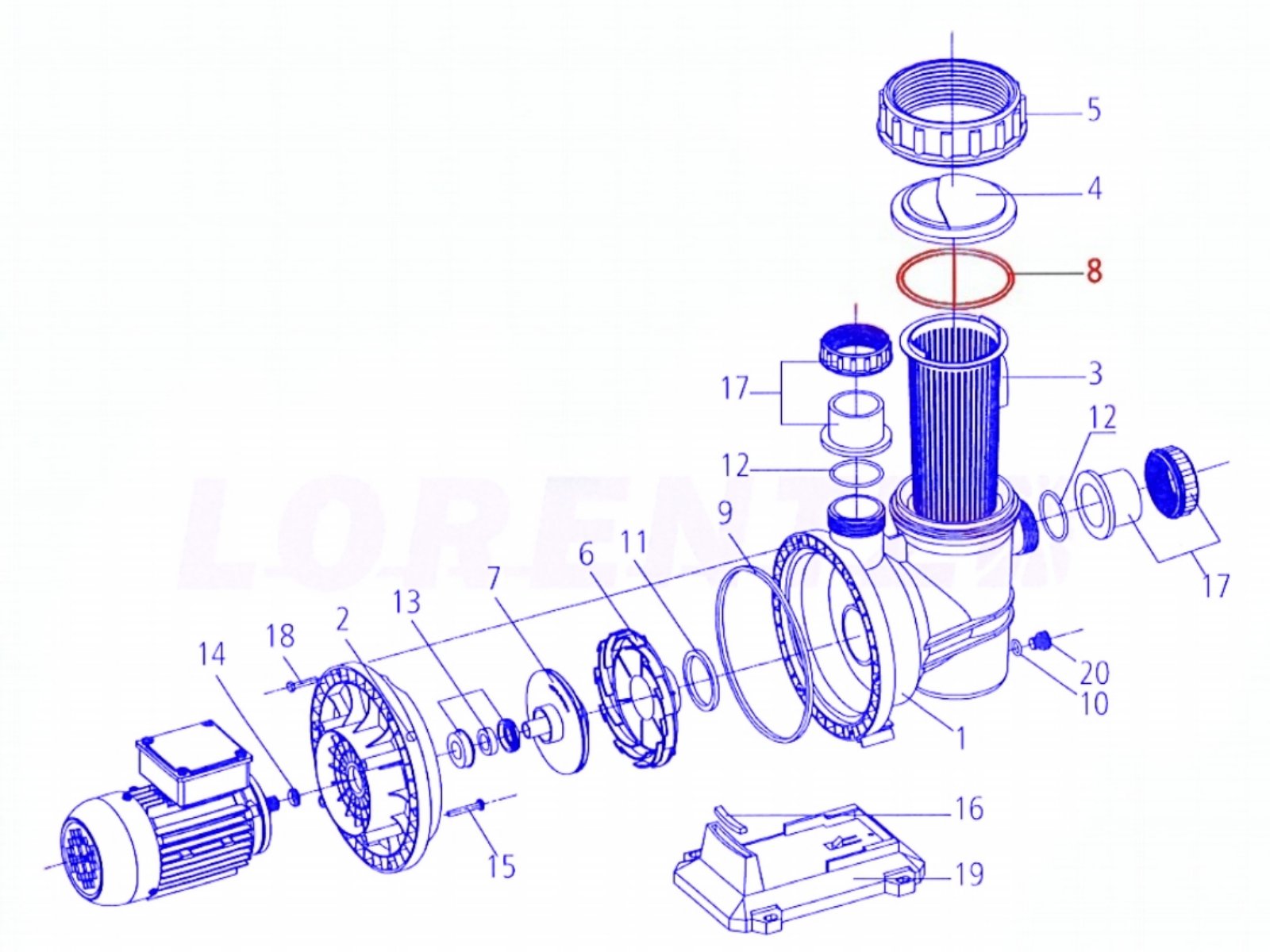 LORENTZ Ersatzteile CS 17-1 O-ring 122x 4.5 x 5.5