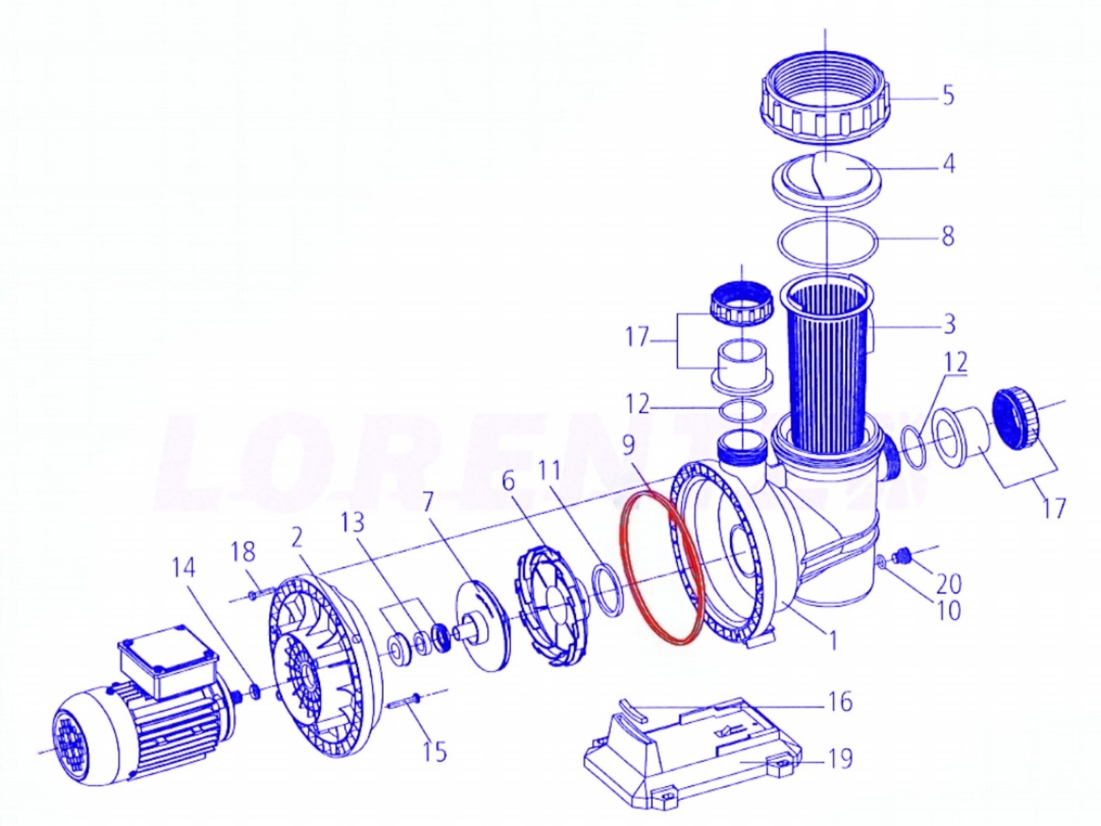 LORENTZ Ersatzteile CS 17-1 O-ring 190x 4.5 x 6