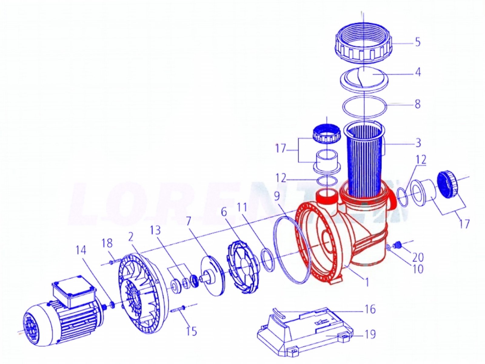LORENTZ Ersatzteile CS 17-1 Pump Casing