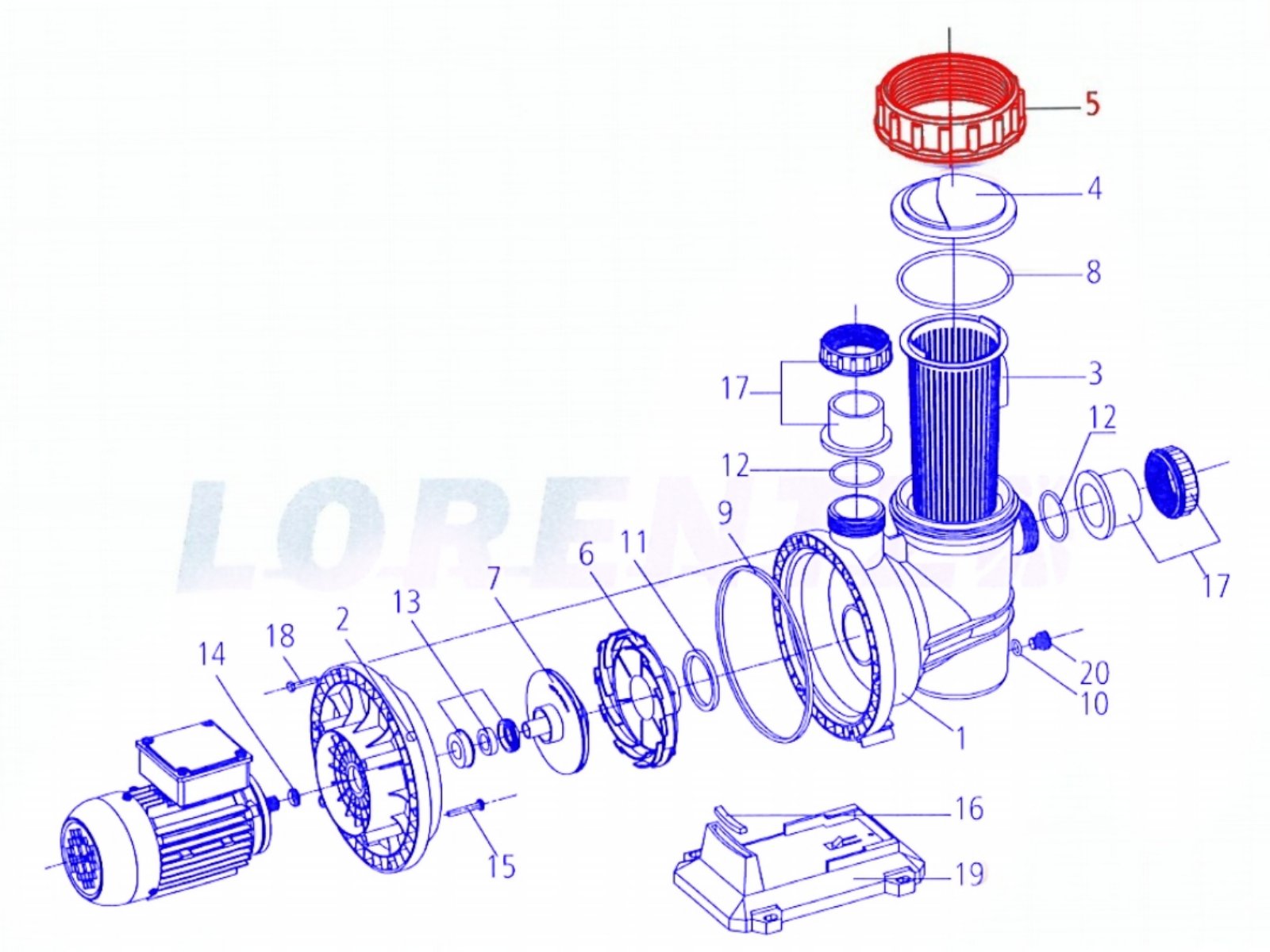 LORENTZ Ersatzteile CS 17-1 Ring for Lid
