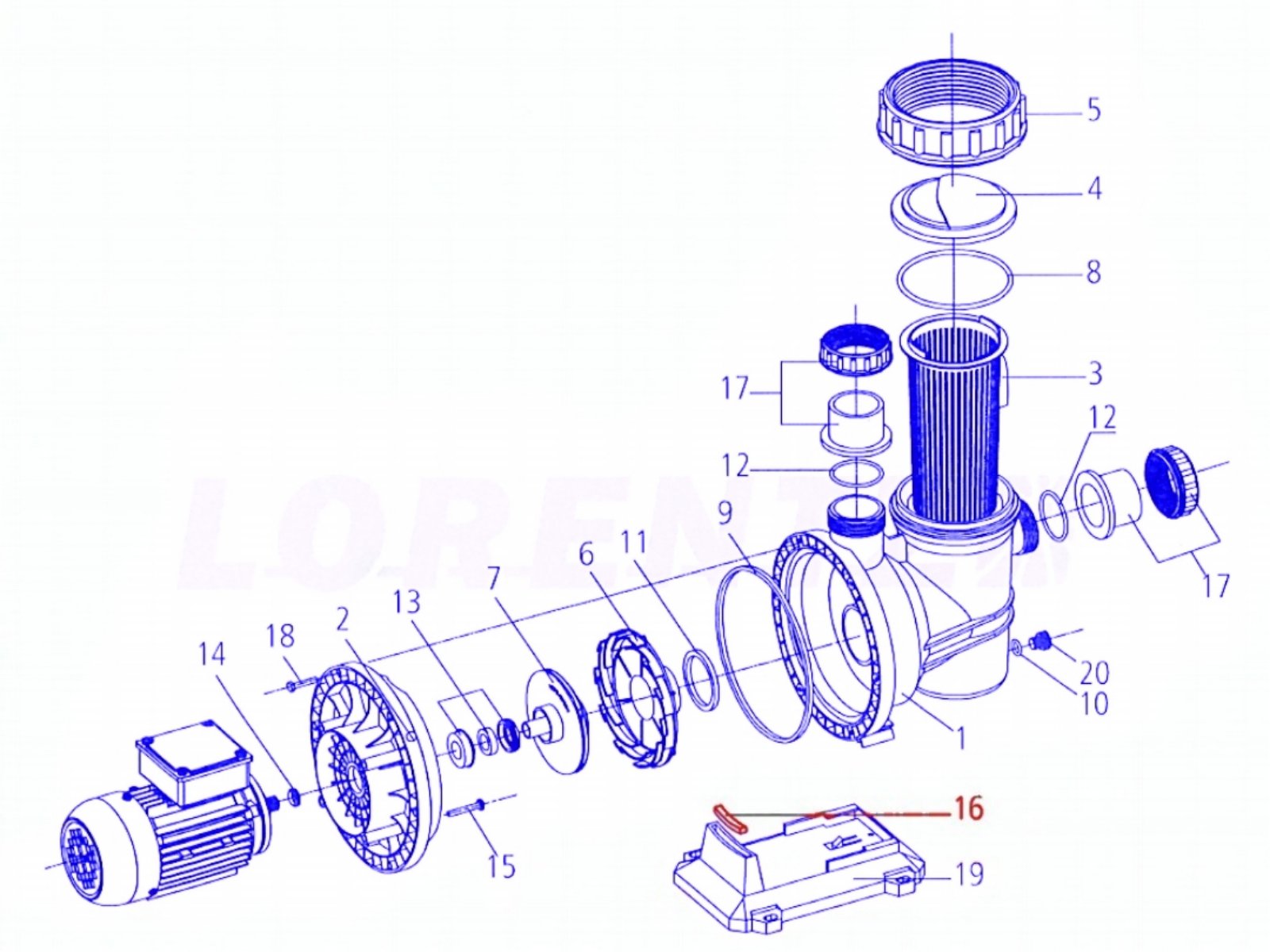 LORENTZ Ersatzteile CS 17-1 Rubber Buffer