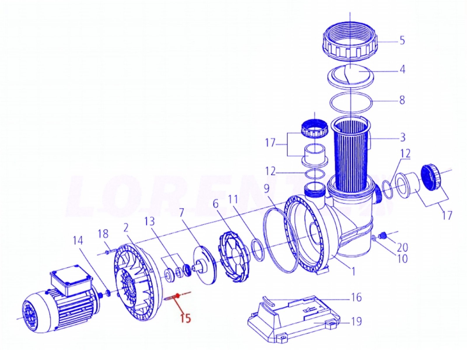 LORENTZ Ersatzteile CS 17-1 Screw With Protector