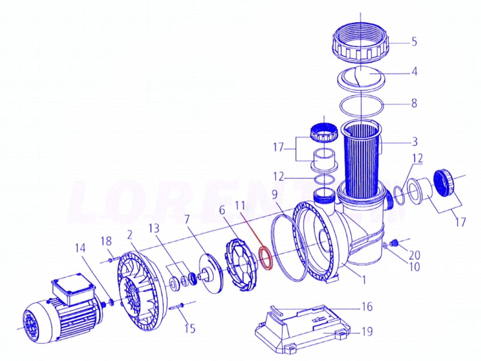 LORENTZ Ersatzteile CS 17-1 Seal-ring 57.5 x 6.2 x 6