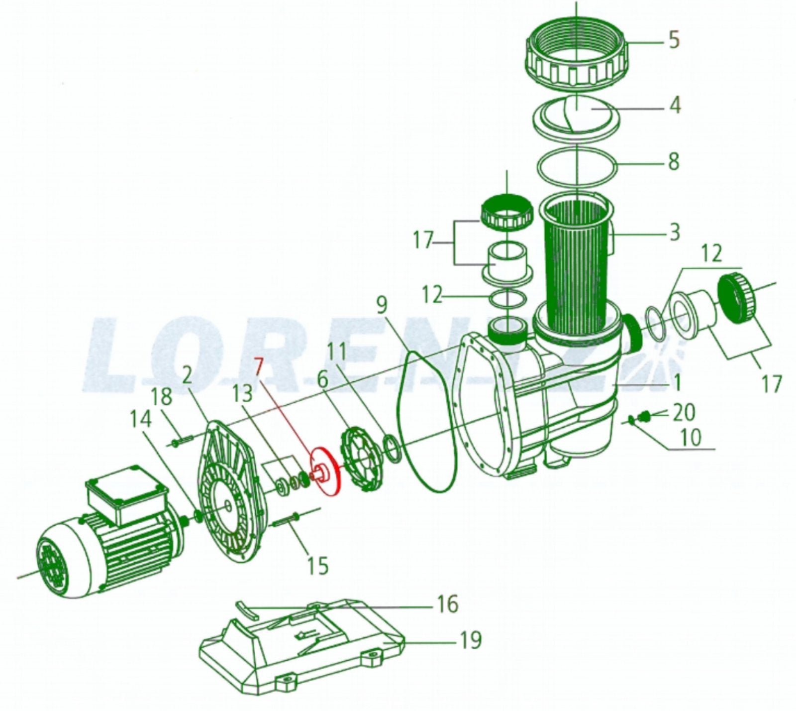 LORENTZ Ersatzteile CS 37-1 Diffuser Insert