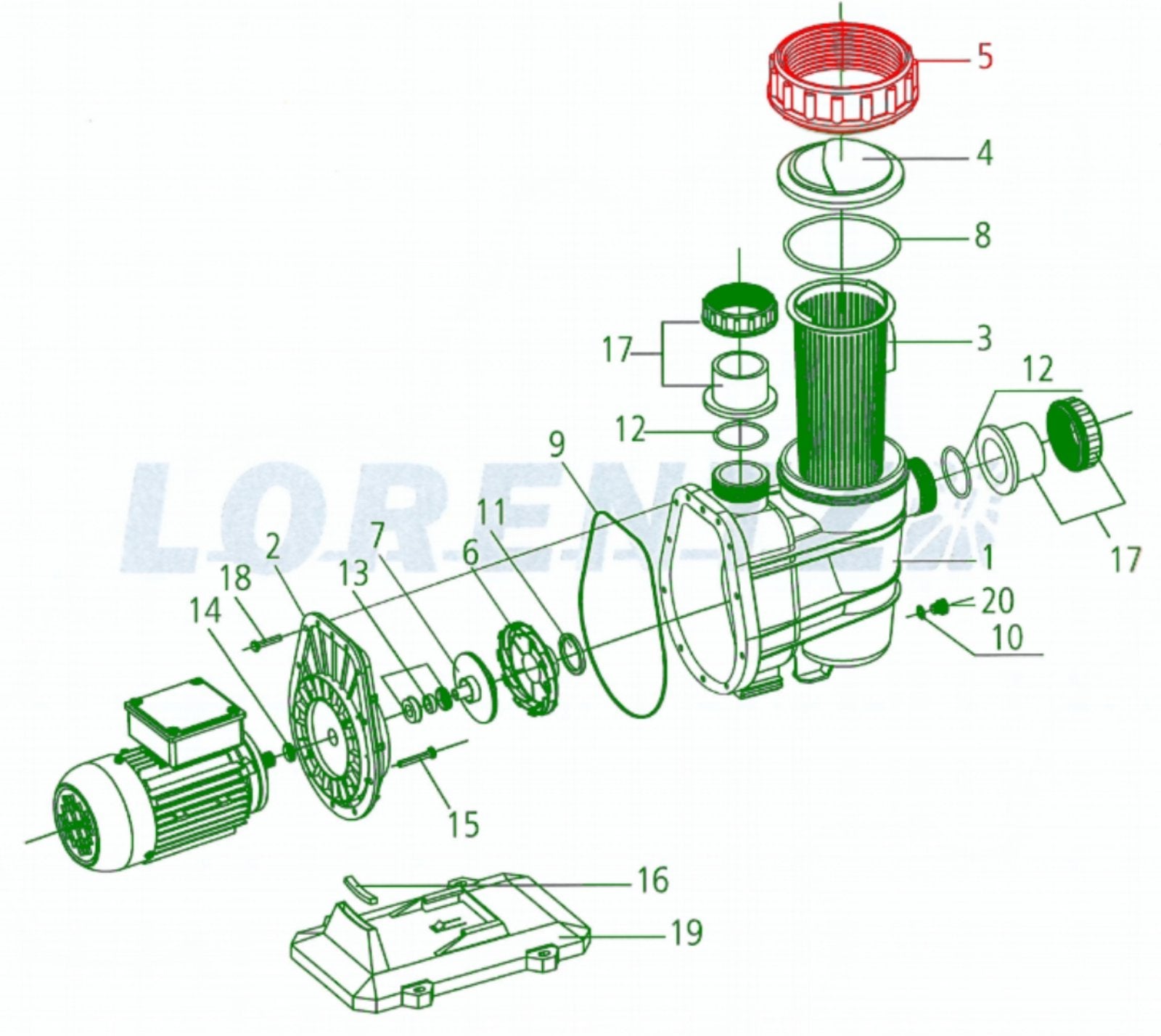 LORENTZ Ersatzteile CS 37-1 Ring For Lid