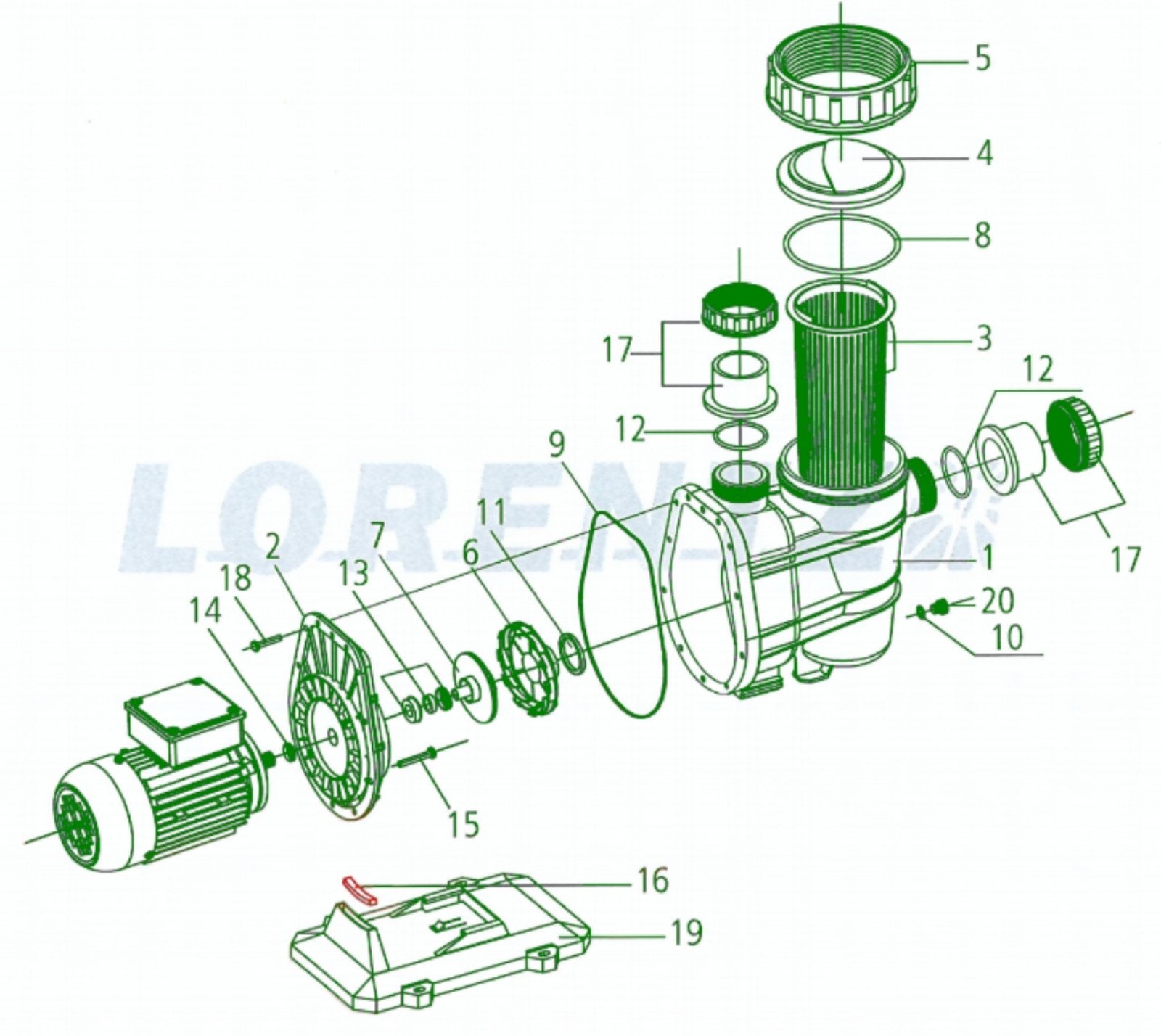 LORENTZ Ersatzteile CS 37-1 Rubber Buffer