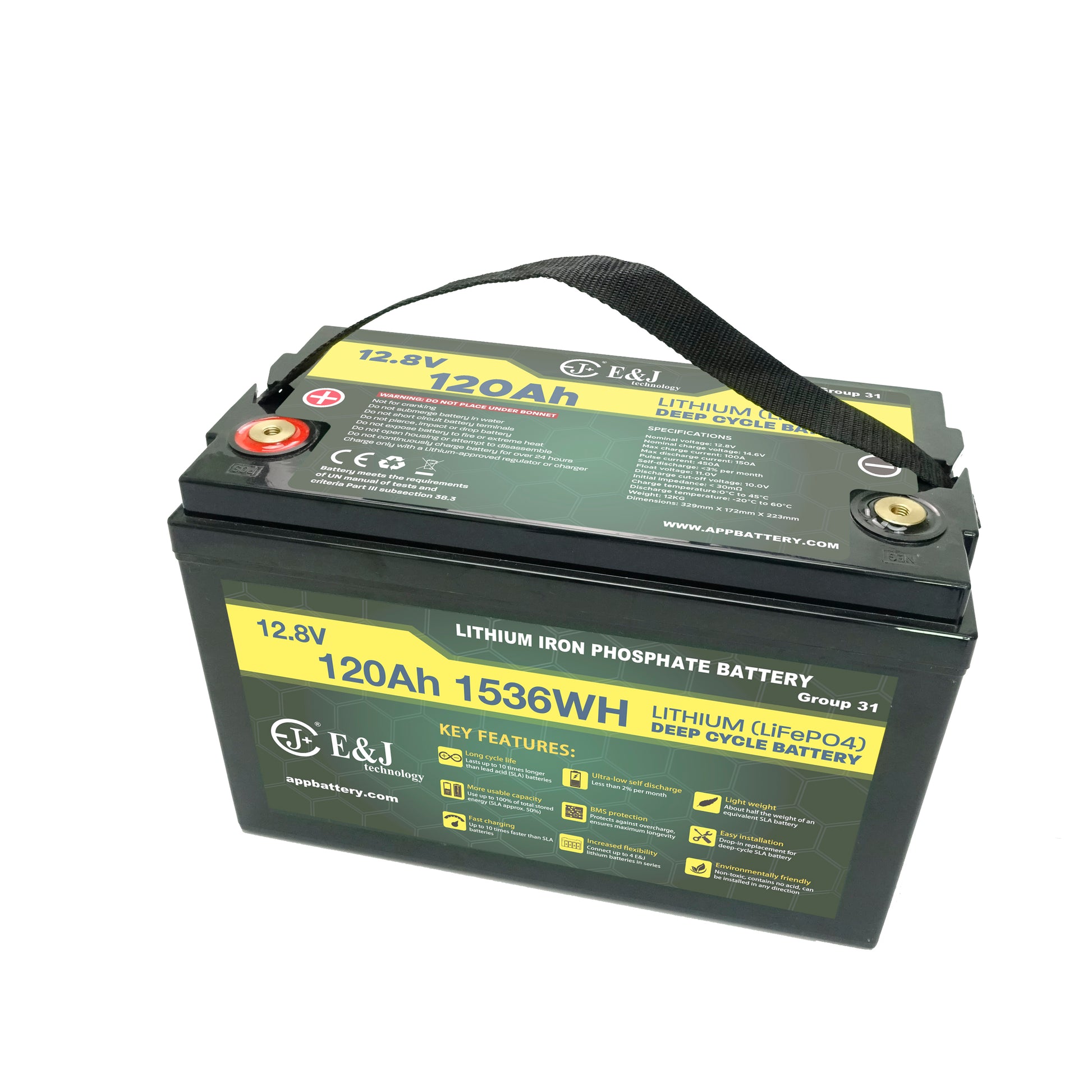 E&J Technology Group Co., Ltd. - Speicher - LiFePO4 120Ah 12V LiFePO4 120Ah 12V - Art. 21116