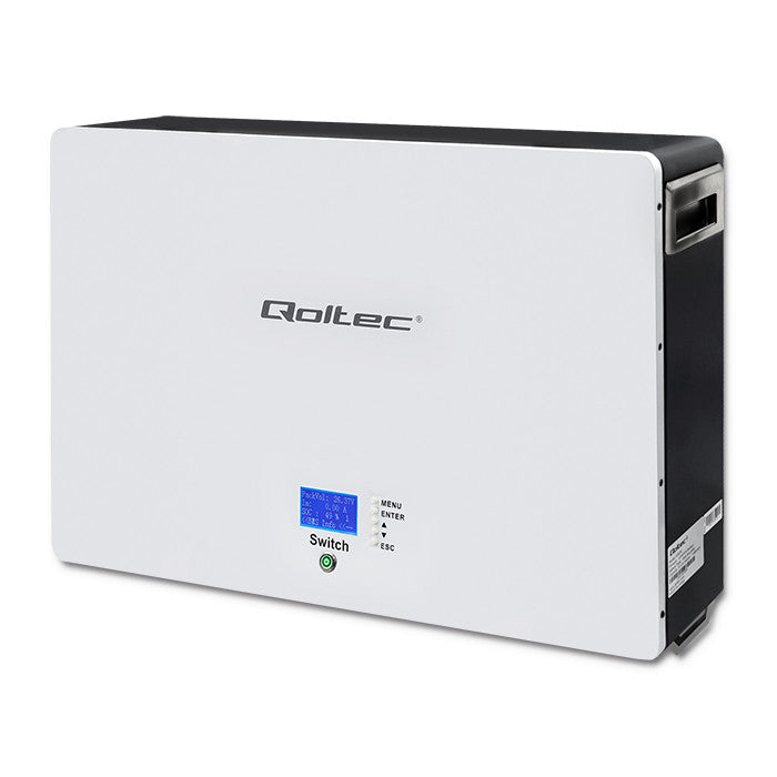 Qoltec - Speicher - LiFePO4 battery | 48V | BMS | LCD 9,6kWh - Art. 30528