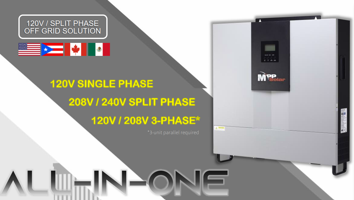 Maximum Solar - Wechselrichter - MPP Solar
                                                        Split Phase LV6048 LV6048 - Art. 50265