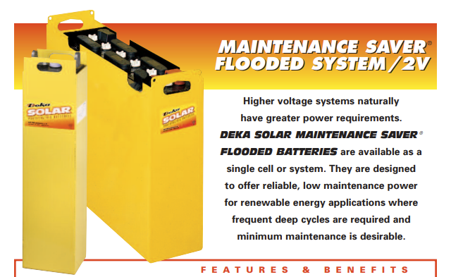 East Penn Manufacturing Company, Inc. - Speicher - Maintenance Saver Flooded System 2V M85 (2394) M85-13 - Art. 22719