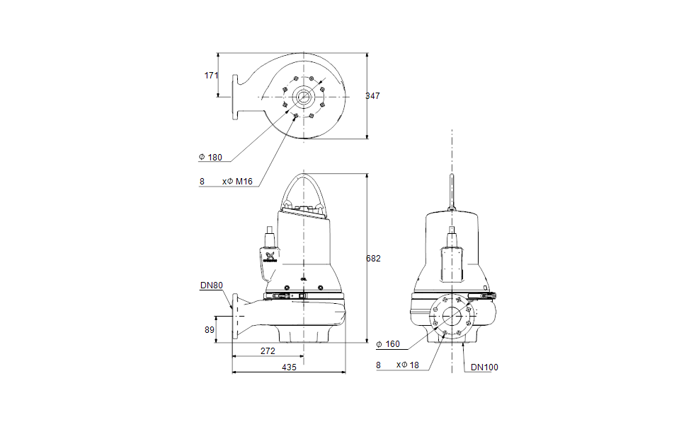 GRUNDFOS Abwasserpumpe SL1.80.80 .22.EX.4.50D.B - Art. 96837227